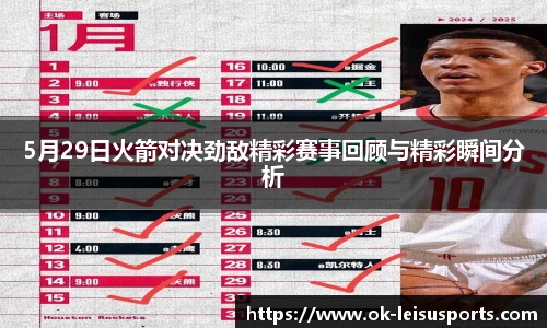 5月29日火箭对决劲敌精彩赛事回顾与精彩瞬间分析