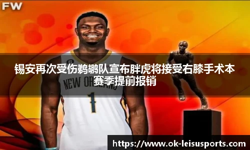 锡安再次受伤鹈鹕队宣布胖虎将接受右膝手术本赛季提前报销